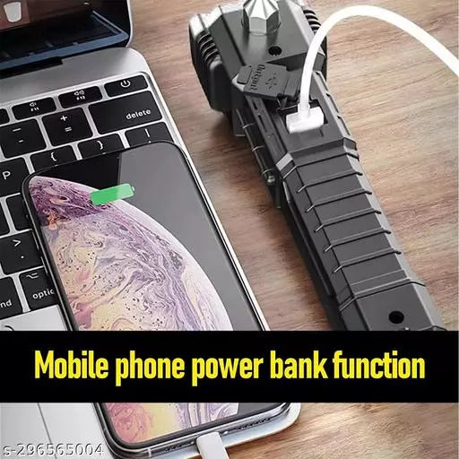 1524 Portable 3w Rechargeable Torch LED Flashlight Long Distance Beam Range, Hammer and Strong Magnets, Window Glass and Seat Belt Cutter 4 Modes for Car Camping Hiking Indoor Outdoor 1524 Portable 3w Rechargeable Torch LED Flashlight Long Distance Beam Range, Hammer and Strong Magnets, Window Glass and Seat Belt Cutter 4 Modes for Car Camping Hiking Indoor Outdoor